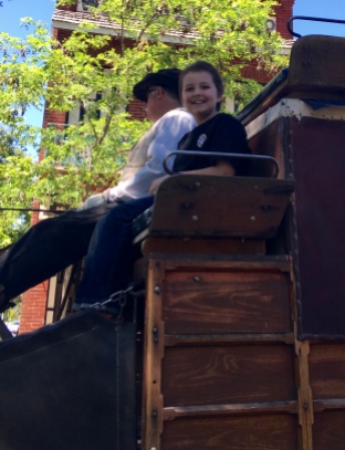 RB rides the stagecoach in Columbia CA